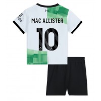 Camisa de time de futebol Liverpool Alexis Mac Allister #10 Replicas 2º Equipamento Infantil 2023-24 Manga Curta (+ Calças curtas)